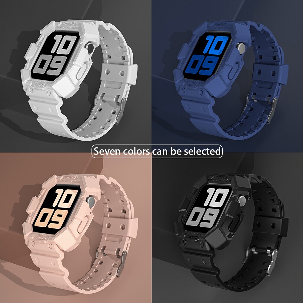 Dây Đeo Silicon 38 / 40 / 42 / 44mm Thay Thế Cho Đồng Hồ Thông Minh Apple Watch Se 6 5 4 3
