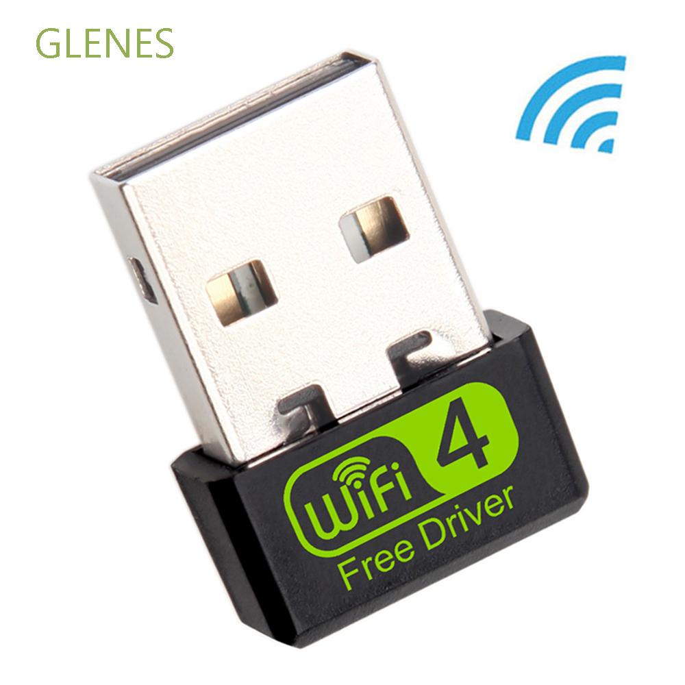 GLENES Wi-Fi WiFi Receiver PC Computer WiFi Dongle Adapter Mini USB Driver Free Ethernet 2.4G 150Mbps Network Card/Multicolor