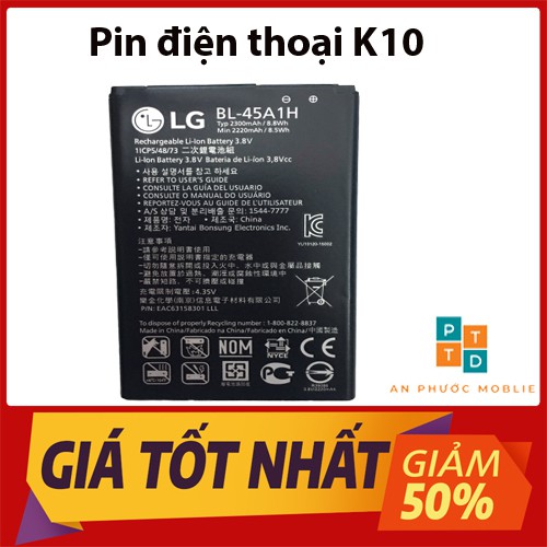 Pin LG K10 BL-45A1H