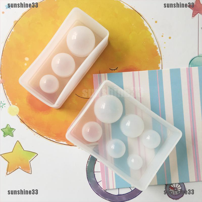 Khuôn Silicone Làm Trang Sức Nhựa epoxy Hình Quả Bóng