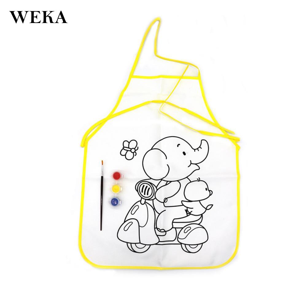 weka Kids Children Oil Painting Kit 1 Set Graffiti Apron Kitchen Art Class Acrylic Paint Fabulous