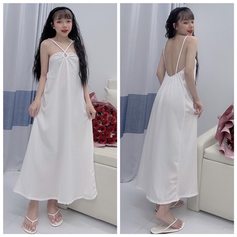 Đầm Maxi Hở Lưng Mẫu Độc Lạ