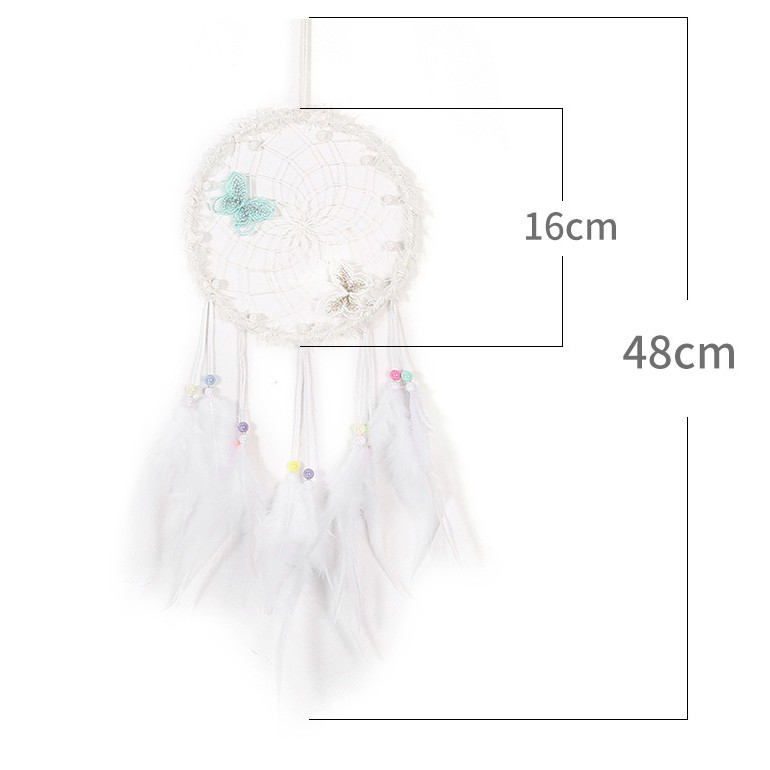 Dreamcatcher trang trí vòng giấc mơ treo tường màu trắng M19