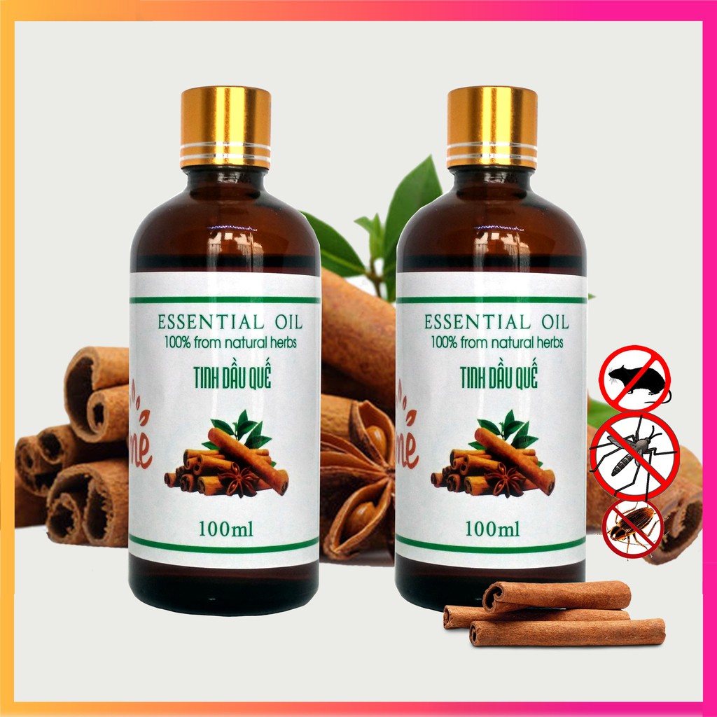 [COMBO 2 LỌ 100ML] Tinh Dầu Quế VIDAME - Hàng Chính Hãng, Được chiết xuất 100% từ vỏ quế, lá quế tự nhiên