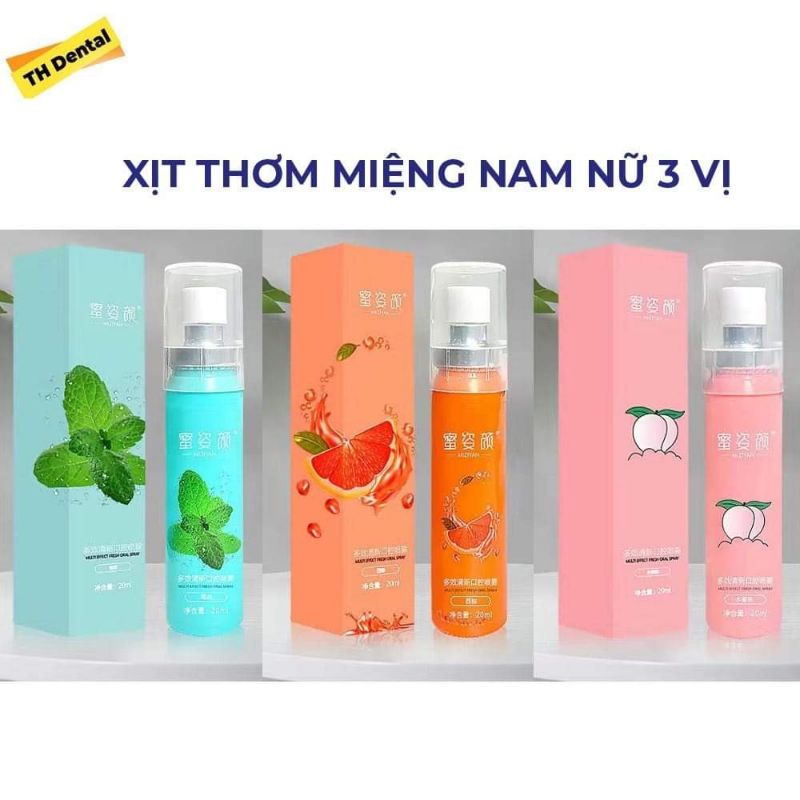 Xịt Thơm Miệng Đào Mẫu Mới 2022 Làm Sạch Khoang Miệng, Giúp Hơi Thở Thơm Tho