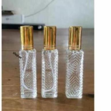 Chai chiết nước hoa vuông 15ml văn đá 1 bên