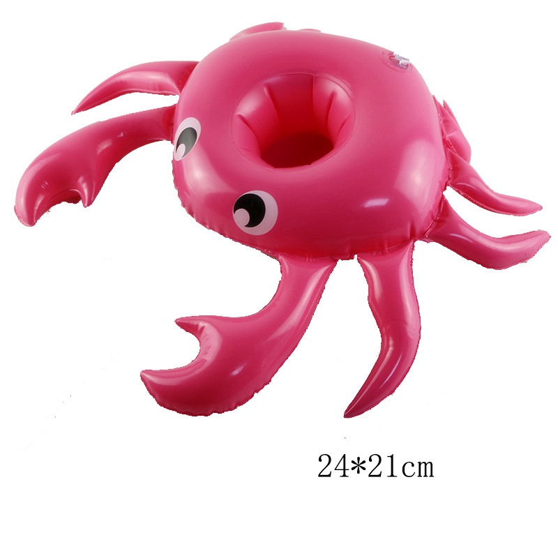 1 Phao Nổi Bơm Hơi Giữ Cốc Hình Chim Hồng Hạc Dễ Thương