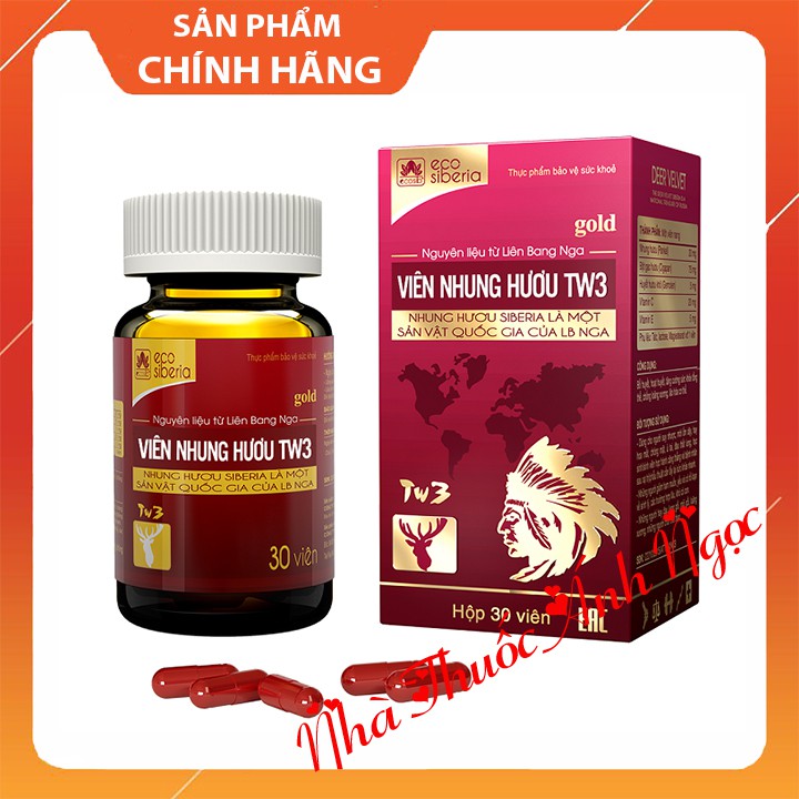 Viên Nhung Hươu TW3 - Hỗ trợ bổ huyết, hỗ trợ bồi bổ cơ thể, hỗ trợ tăng cường sức khỏe, sinh lực, mạnh gân cốt