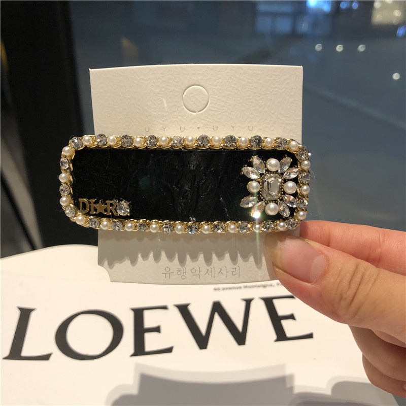 Kẹp Tóc Đính Đá Hình Giọt Nước Phong Cách Baroque Cao Cấp