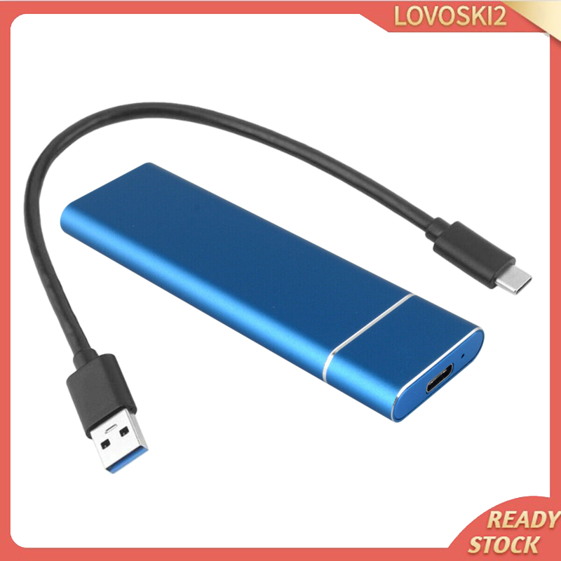 [LOVOSKI2]Aluminum Alloy Type-C 2TB M.2 NGFF SSD PCIE Portable USB 3.1 Gen 1 6Gbps External Solid State Drive Up to 1000 MB/s