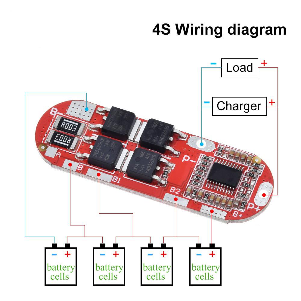 Mô Đun Sạc Pin Lipo Bms 1s 2s 10a 3s 4s 5s 25a Bms 18650 Li-Ion Lipo Lithium Pcm 18650