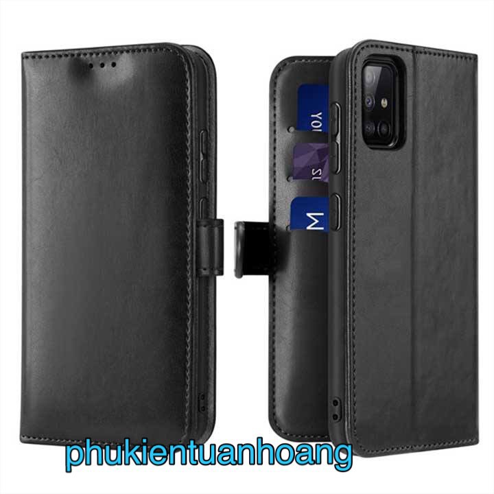 Bao da Samsung Glaxy A51 Dux Duics Leather Wallet