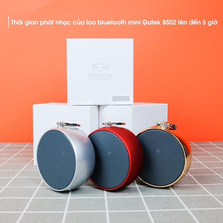 Loa Bluetooth Mini BS02 ⚡️Đ𝐈̉𝐍𝐇 𝐍𝐇𝐀̂́𝐓⚡️ Bass Hay, Thiết kế sang trọng, Nhỏ gọn, Tiện lợi, Hỗ trợ Thẻ Nhớ