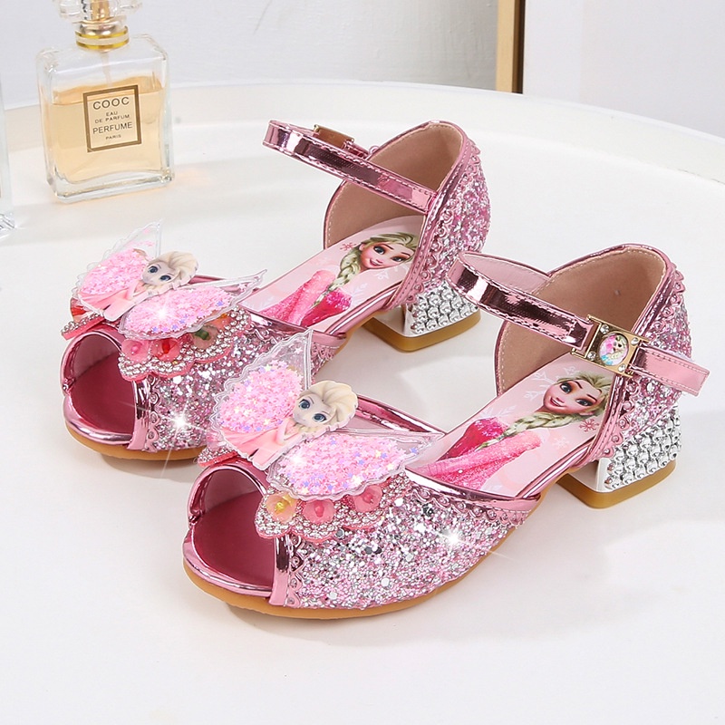 Giày công chúa Elsa cho bé gái 3-8 tuổi họa tiết hình Elsa xinh xắn