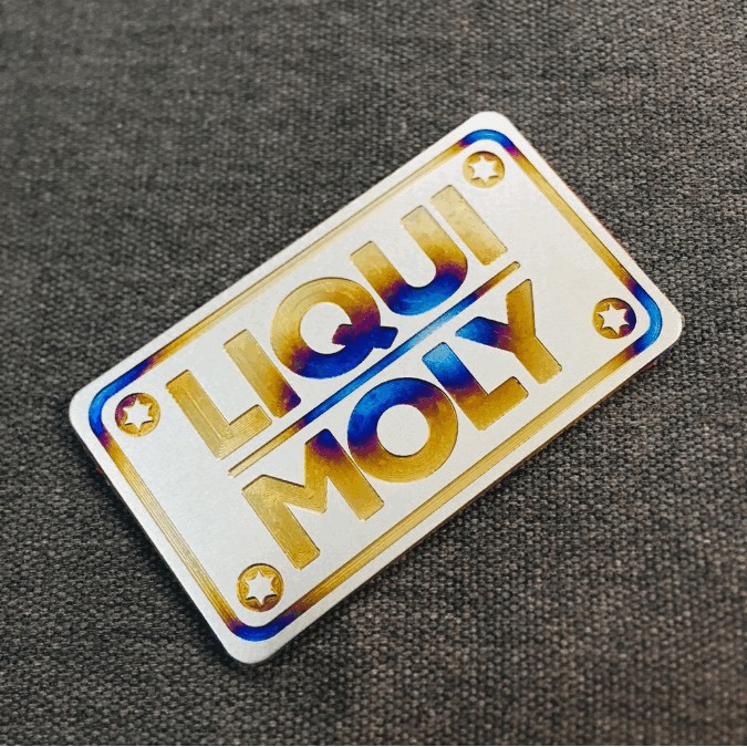 [CỰC RẺ]   TEM MIẾNG TITAN MẪU LIQUI MOLY CỠ LỚN TRANG TRÍ XE MÁY