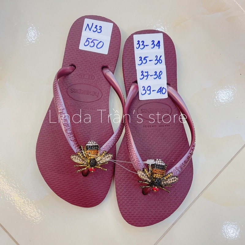 dép HVN slim mix charm gucci mới