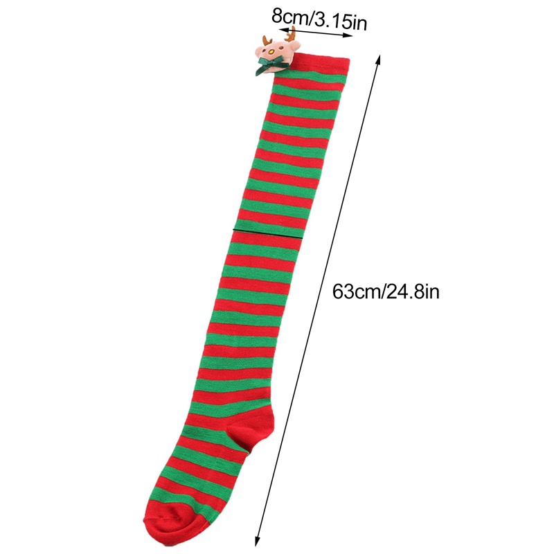Vớ Cổ Cao Họa Tiết Giáng Sinh / Năm Mới Dùng Để Trang Trí
