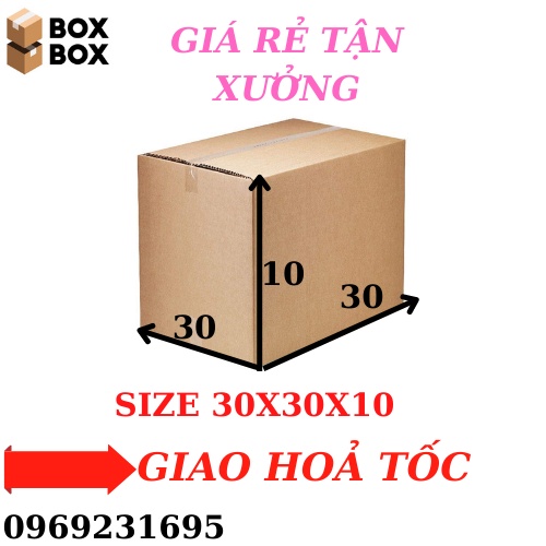 thùng hộp carton 30x30x10 chuyên dùng đóng gói hàng hoá FREE SHIP HOẢ TỐC