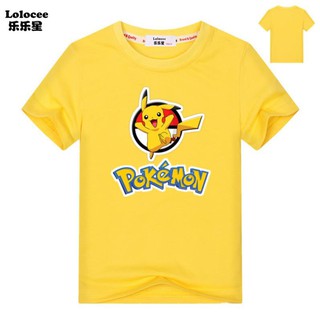 RẺ VÔ ĐỊCH- POKEMON Áo Thun Tay Ngắn In Hình Pikachu Cho Bé Trai & Gái
