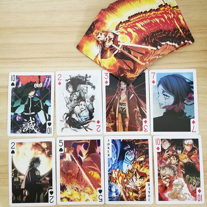 Bộ bài tây poker KIMETSU NO YAIBA - CHUYẾN TÀU VÔ TẬN Thanh Gươm Diệt Quỷ anime chibi tú lơ khơ