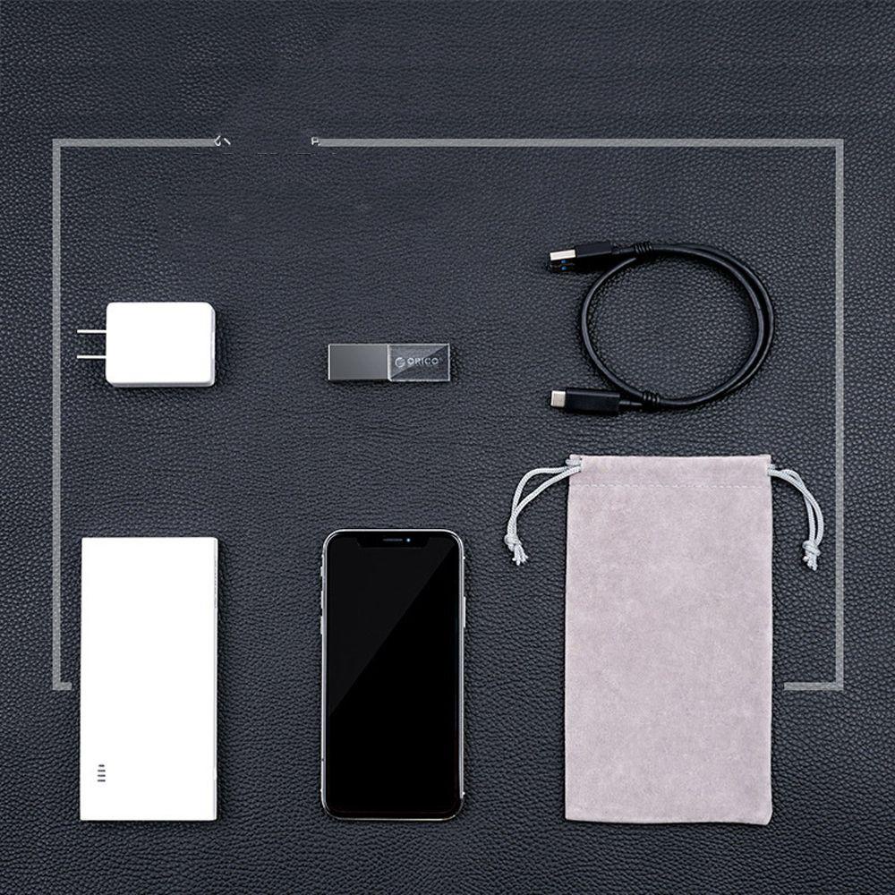 Túi Đựng Điện Thoại / Cáp Dữ Liệu / Tai Nghe Di Động Màu Xám Hdd Gọn Nhẹ
