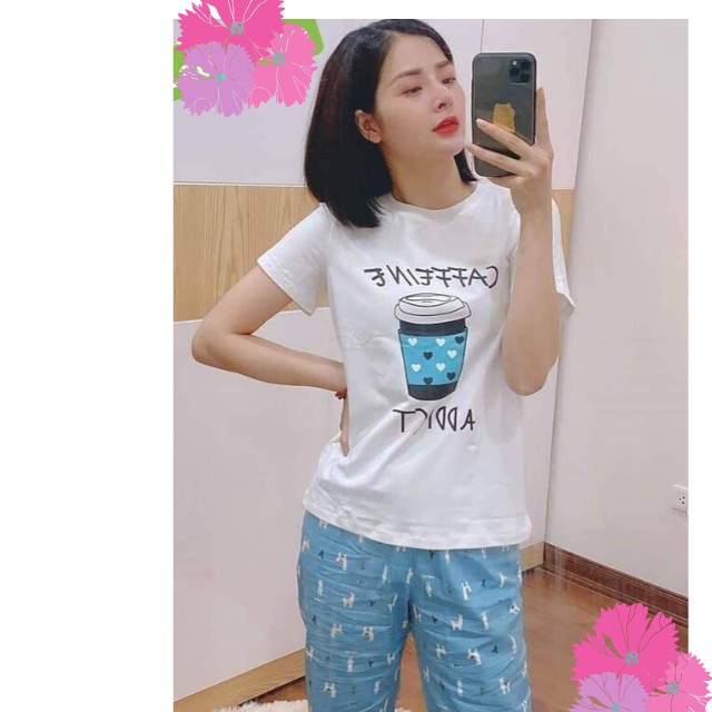 [Trẻ Trung] Bộ Lửng Mặc Nhà Áo Cộc Vải Cotton, Quần Thô Lỡ Cho Mùa Hè Này Chất Cực Mát Full Size | BigBuy360 - bigbuy360.vn