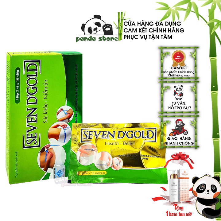 Viên uống giảm cân cấp tốc Seven Days Gold - Seven D'Gold giúp thải mỡ bụng nhanh chóng giữ dáng tại nhà an toàn.