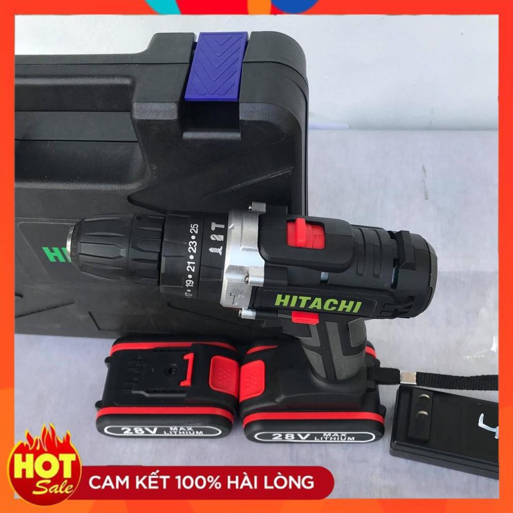 [Hàng Xịn] Máy khoan pin, máy khoan pin Hitachi 28V có búa