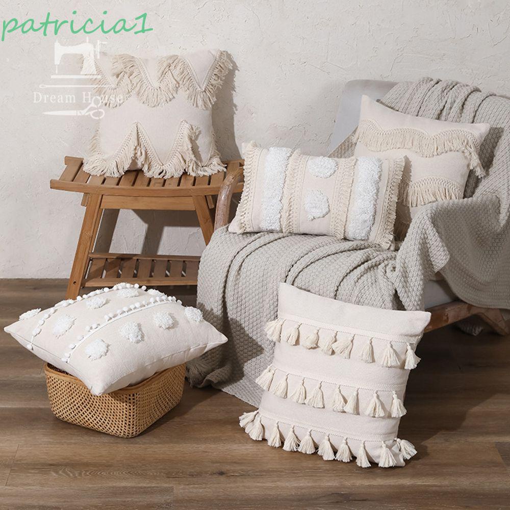 Vỏ Gối Vuông Họa Tiết Boho Trang Trí Nội Thất 1X45Cm