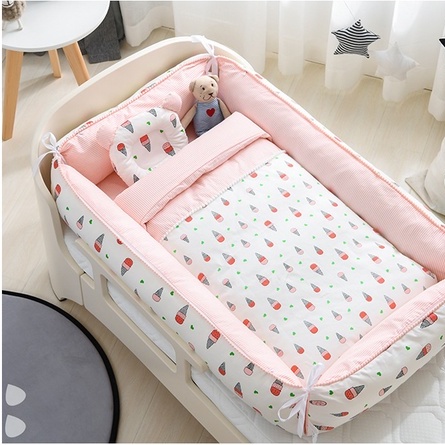 Set Nôi Hình Vuông Kèm Chăn Và Gối Cho Bé Baby Dreams