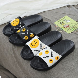 Dép ulzang quai ngang mặt cười HAPPY DAY (Dhappy01)