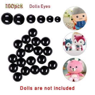 LAYOR 100pcs DIY Crafts Baby Kids Plush toy Plastic 3-12mm Black Safety Eyes
