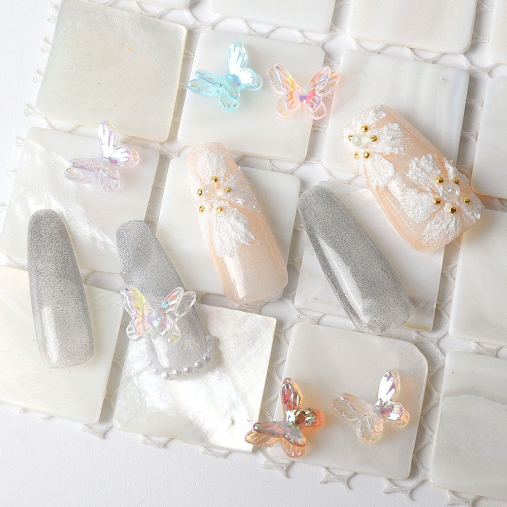 [Hàng mới về] Cánh bướm trang trí móng tay nhiều màu sắc thời trang xinh xắn DIY