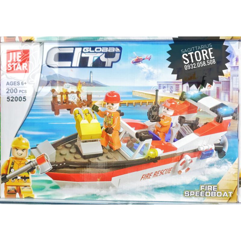 Combo 3 Bộ Lego Jiestar Lắp Ráp Các Phương Tiện Cứu Hỏa