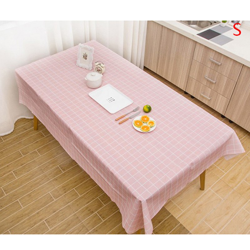 Khăn Trải Bàn Vải Lanh Họa Tiết Caro Trắng Đen Trang Trí Phòng Khách / Bếp / Cà Phê