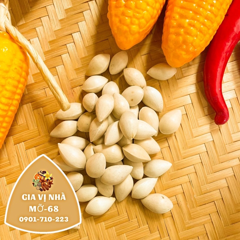 Bạch quả khô nguyên hạt còn vỏ-gói100gr-500gr