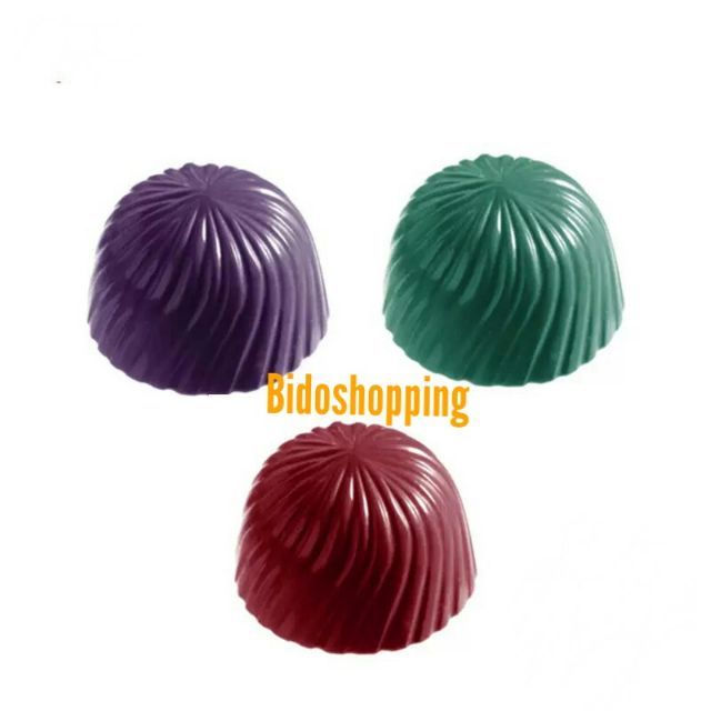 Khuôn socola sô cô la nhựa cứng hình nấm xoáy PE PC 2140