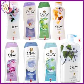 Sữa Tắm OLAY Hương Dâu - Bạc Hà - Trà Xanh - Hoa Lan -  Hạnh Nhân -  Bơ - Muối Biển Made in USA