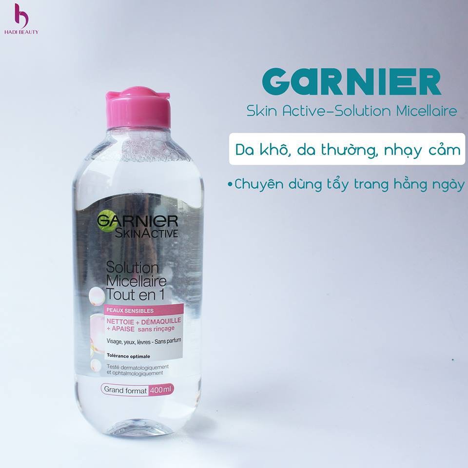 TẨY TRANG GARNIER [ HÀNG MỚI VỀ ] / Nước tẩy trang Nga làm sạch lớp trang điểm, lấy đi cặn trang điểm cực nhanh chóng