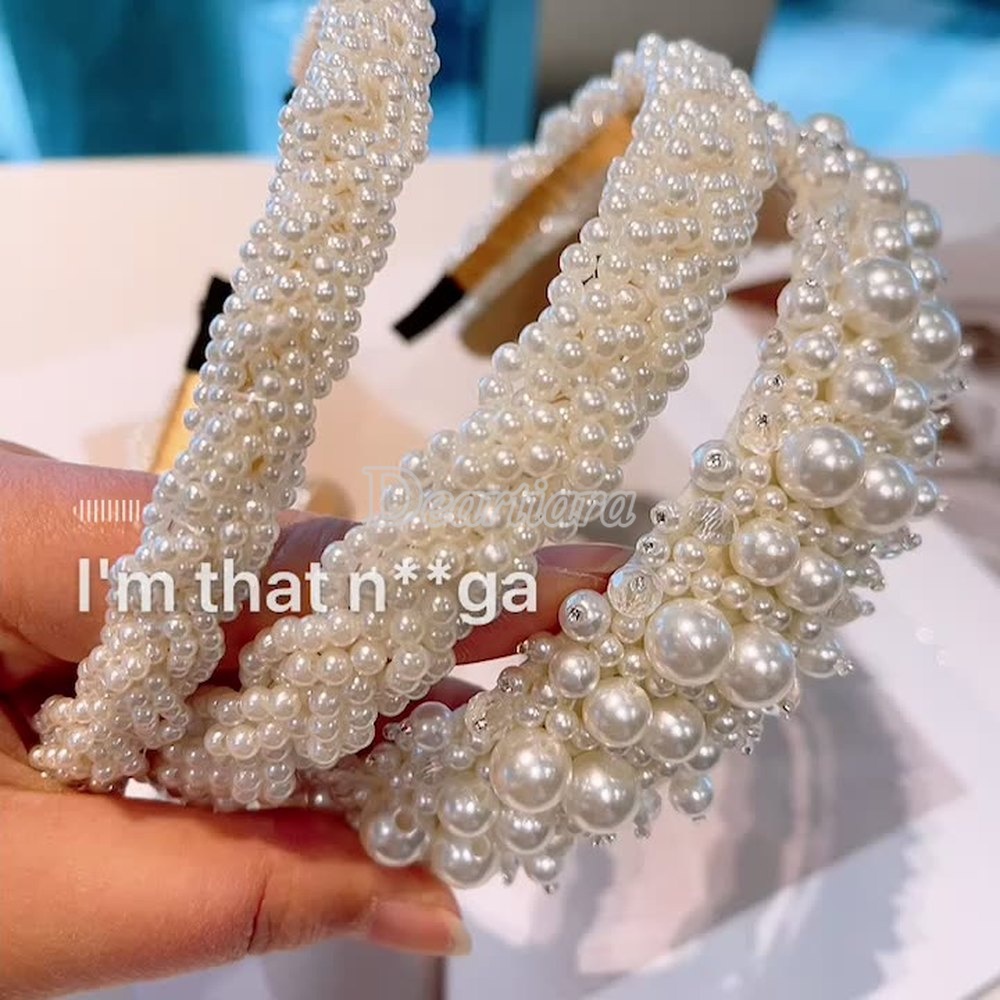 Vòng Hoa Đội Đầu Đính Ngọc Trai Nhân Tạo Dành Cho Cô Dâu