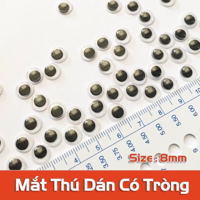 Mắt Thú BÔNG LẮC Dán Các Size