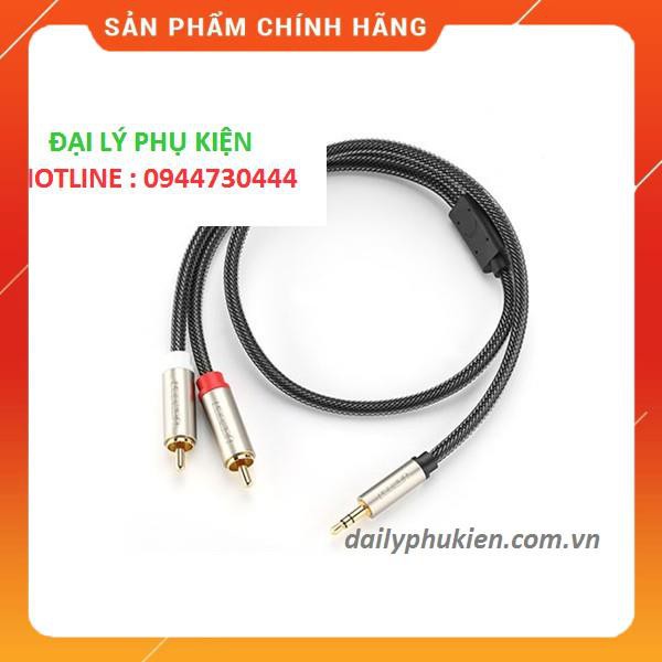 Cáp Audio 3,5mm ra 2 đầu RCA dài 1m Ugreen 20821 mạ vàng dailyphukien