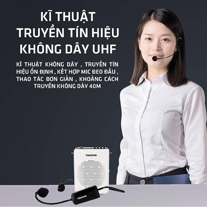 Máy trợ giảng TAKSTAR E300W không dây Bluetooth, Công suất 10W, Bảo hành 1 năm
