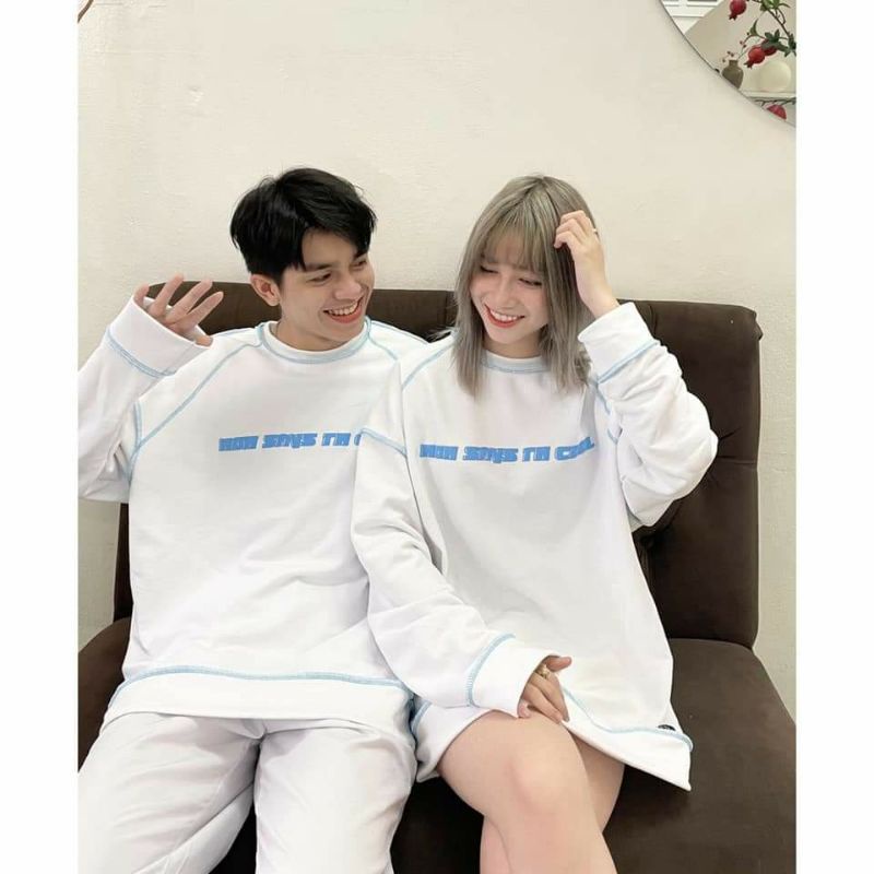 Áo sweater nỉ Msic/Stop Sad chỉ nổi dài tay unisex dưới 65kg nam nữ