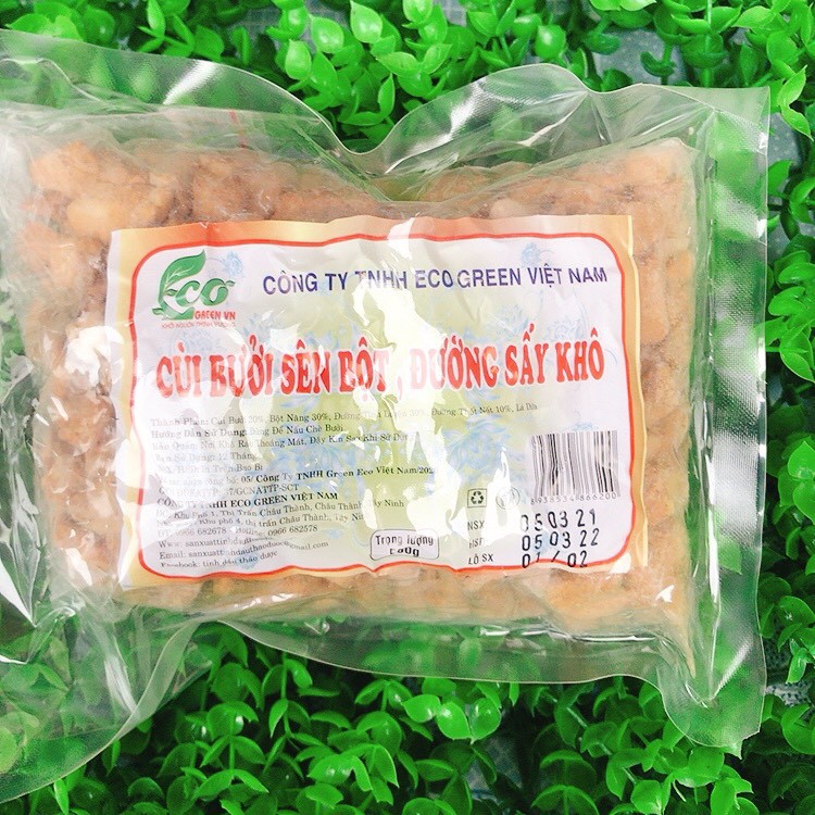 100g Cùi Bưởi Sên Các Vị Thốt Nốt, Khoai Môn, Lá Dứa, Đường Cát Giòn Dai Sần Sật - Eco Green VN