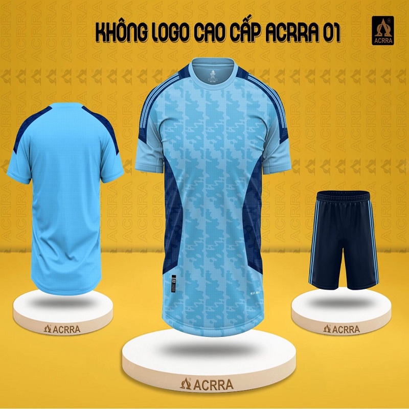 Bộ Quần Áo Bóng Đá Không Logo Tùy Ý In Vải Thái Cao Cấp - Đồ Đá Banh Đẹp Màu Xanh