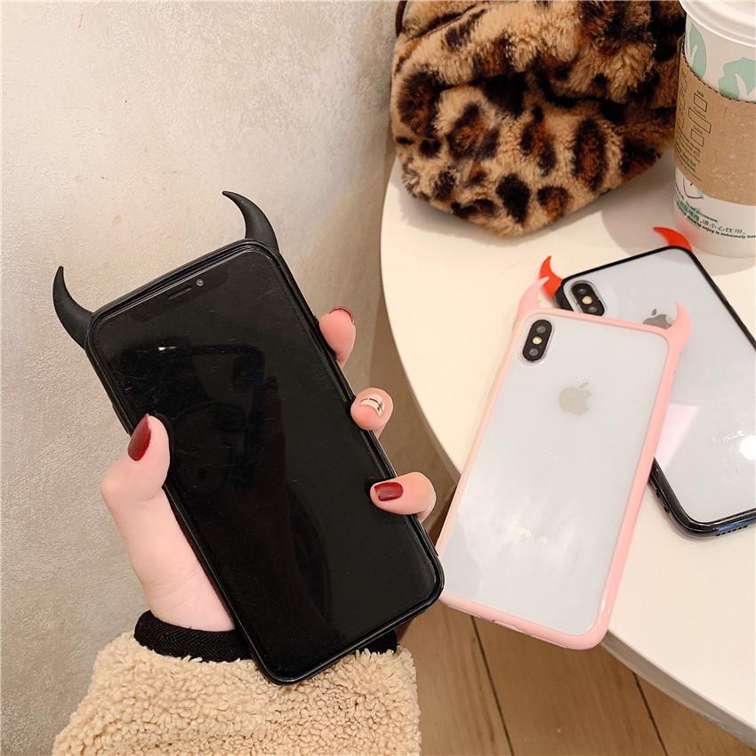 [ IPHONE ] Ốp Lưng Viền Silicon Sừng Quỷ - V015 | BigBuy360 - bigbuy360.vn