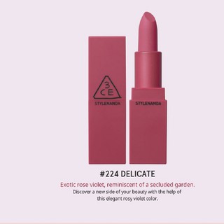 Son Thỏi 3CE Matte Lip Color #224 / Cam kết  100% hàng chính hãng