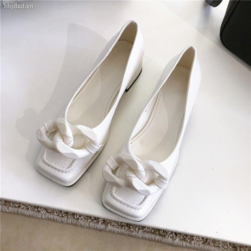 Giày Búp Bê Đế Mềm Dày Dặn Phối Dây Xích Phong Cách Pháp Thời Trang 2022 Cho Nữ