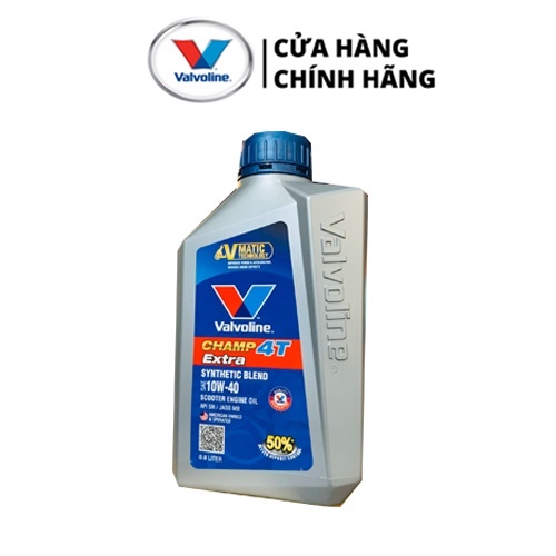 Nhớt Xe Tay Ga Cao Cấp Valvoline Cham 4T Extra Scooter 10W40/MB 0.8L-1L